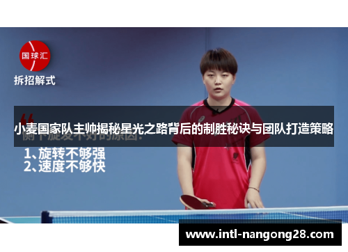 小麦国家队主帅揭秘星光之路背后的制胜秘诀与团队打造策略